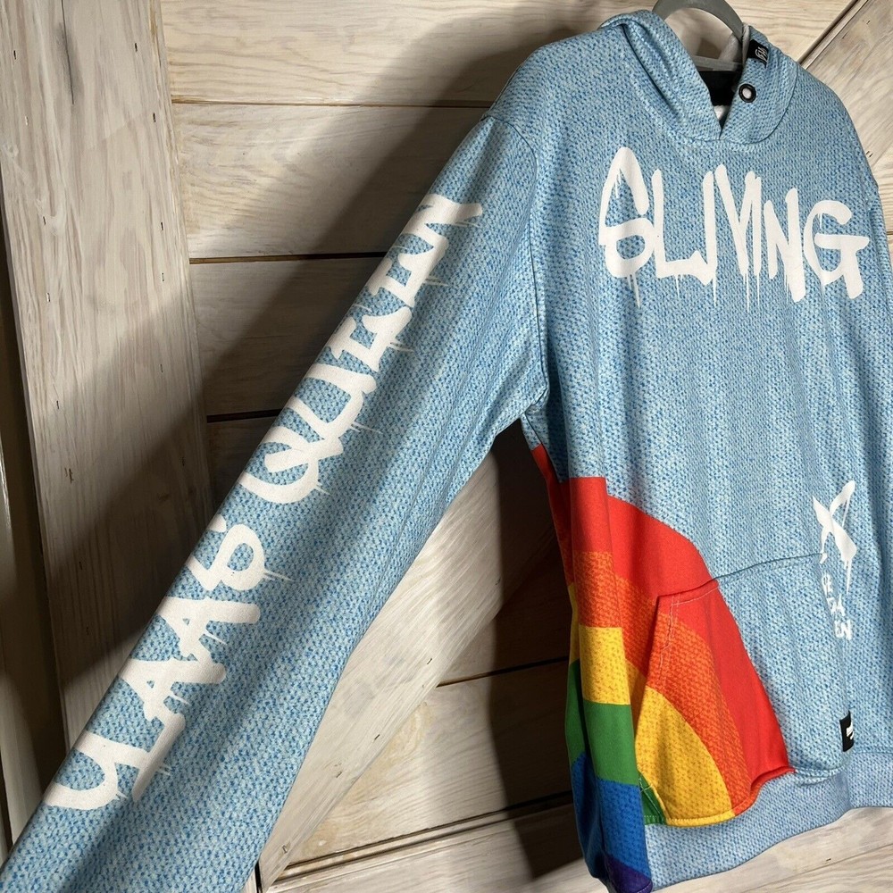 Sliving Hoodie Blue Rainbow All We Need Is Love Pride View 2